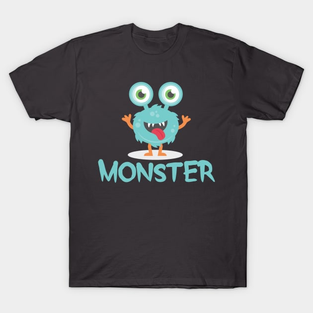 Monster - Aqua Child v1 T-Shirt by hawkadoodledoo